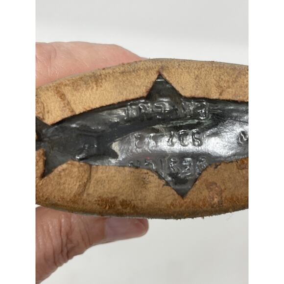 Vintage LEATHER Wrapped Novelty Liquor BOOZE HOOCH Bottle - Picture 9 of 11